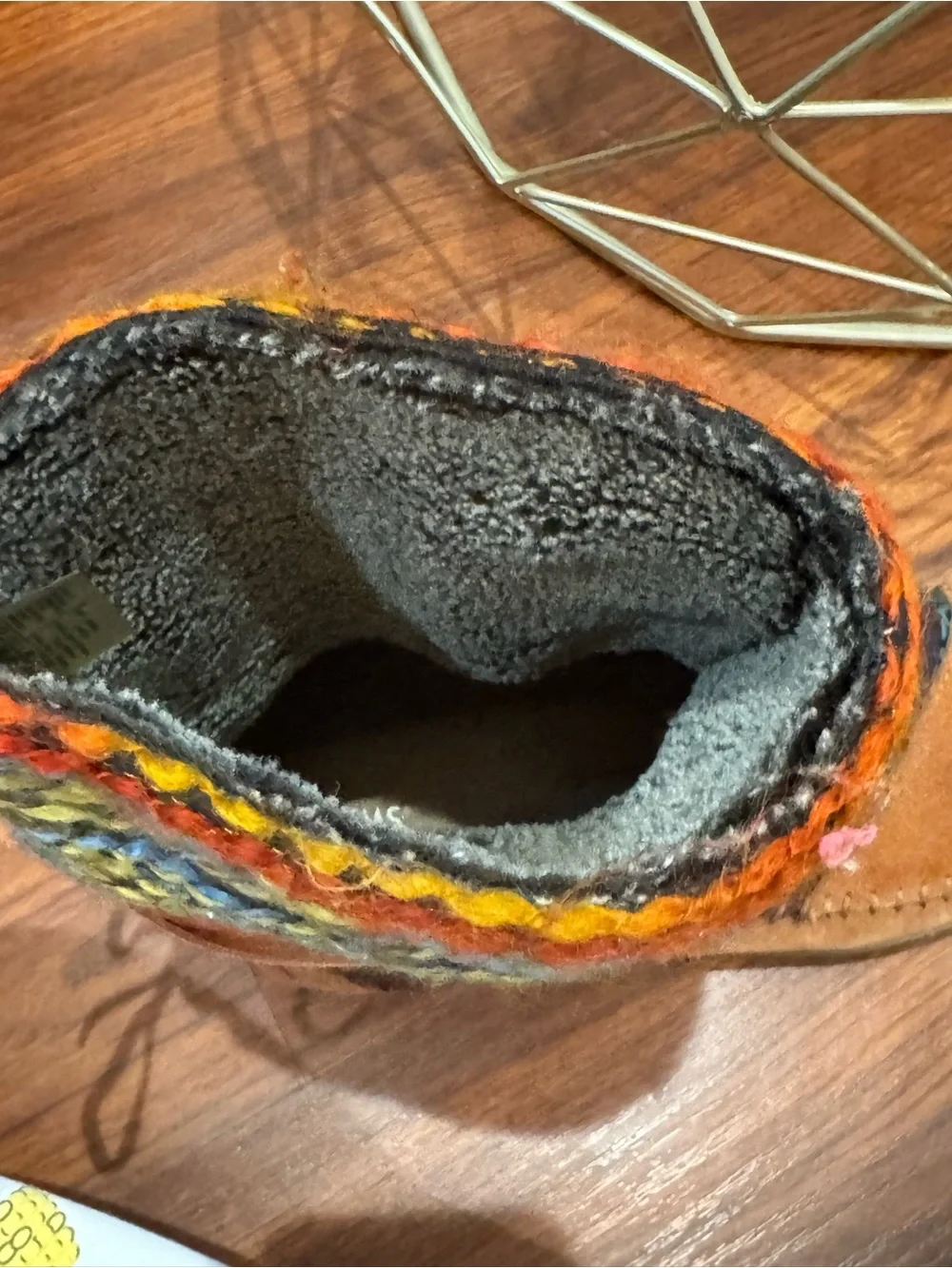 TOMS Brown Suede Nepal Boots 8.5 Colorful boho western native